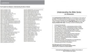 Understanding The Book of Daniel - Contents